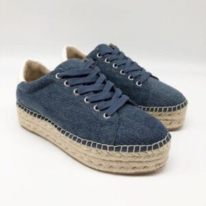 STEVE MADDEN Attitude Denim Platform Espadrille